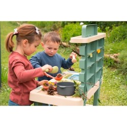 Smoby Life - Mud Kitchen - Jeu de cuisine en extérieur - 15 accessoir