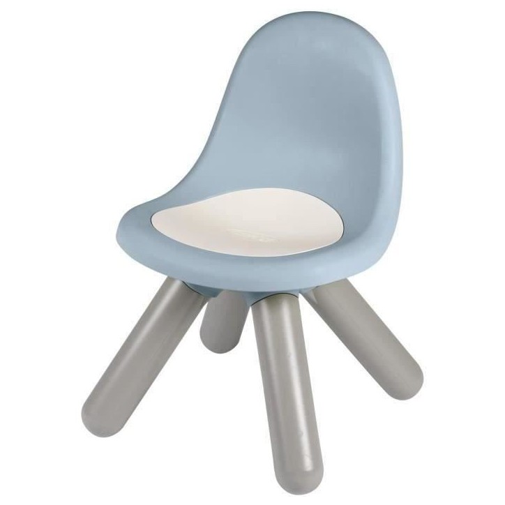 Smoby Life - Chaise enfant Bleu ciel - Pieds soufflés - Intérieur et Extérieur - Anti-UV