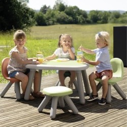Smoby Life - Chaise enfant Bleu ciel - Pieds soufflés - Intérieur et
