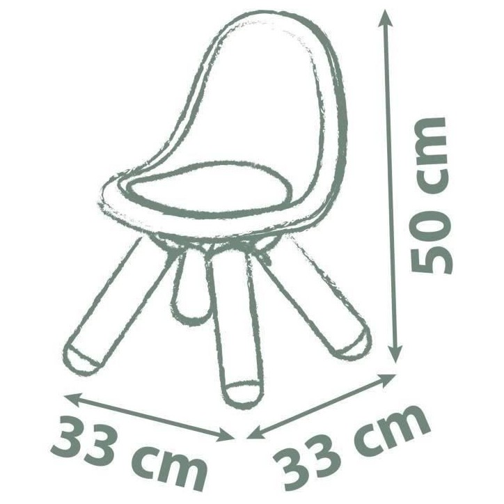Smoby Life - Chaise enfant Terra Cotta - Pieds soufflés - Intérieur et Extérieur - Anti-UV