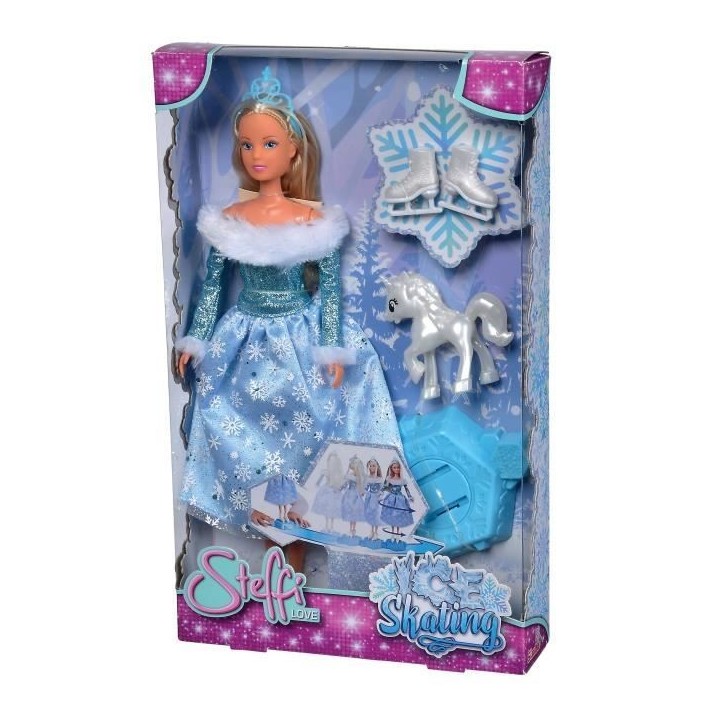 Poupée Steffi Love - SILVERTORN - SL PATINAGE - Patinage sur glace - Robe a flocons de neige - Couronne Poupée Steffi Love - SILVERTORN - SL PATINAGE - Patinage sur glace - Robe a flocons de neige - Couronne