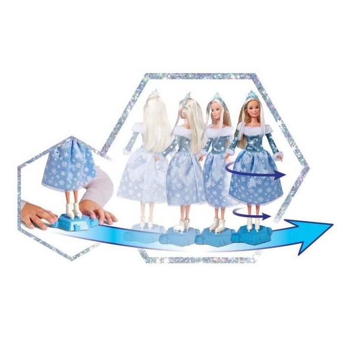 Poupée Steffi Love - SILVERTORN - SL PATINAGE - Patinage sur glace - Robe a flocons de neige - Couronne Poupée Steffi Love - SILVERTORN - SL PATINAGE - Patinage sur glace - Robe a flocons de neige - Couronne