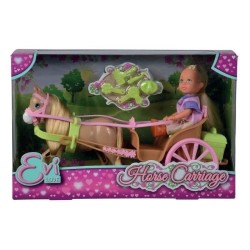 Caleche et cheval pour poupée STEFFI LOVE Evi - SILVERTORN - 12cm - A