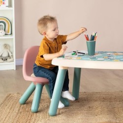 Little Smoby - Chaise enfant rose - Pieds soufflés - Intérieur et Ex