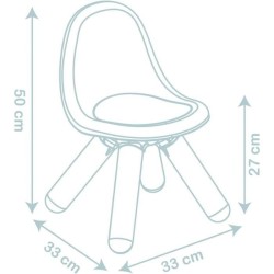 Little Smoby - Chaise enfant rose - Pieds soufflés - Intérieur et Ex