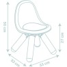 Little Smoby - Chaise enfant rose - Pieds soufflés - Intérieur et Ex