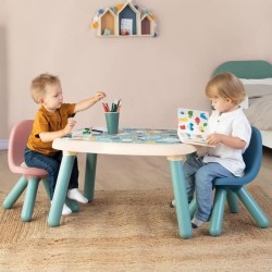 Little Smoby - Chaise enfant bleue - Pieds soufflés - Intérieur et E