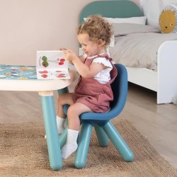 Little Smoby - Chaise enfant bleue - Pieds soufflés - Intérieur et E