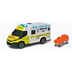 Ambulance Samu - Dickie - IVECO Daily - Roue libre - Effets sonores et