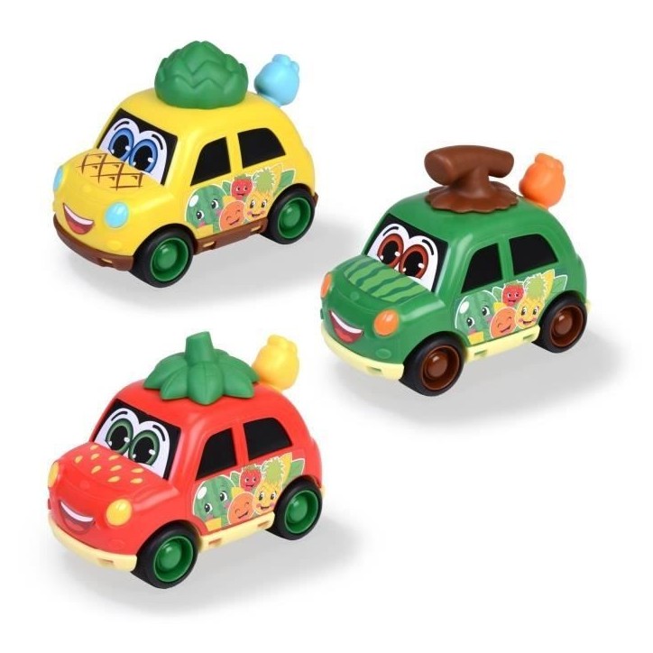 Voiture sonore pour enfant - Dickie - ABC Fruit Friends - Fonctions sonores et accessoires - A partir de 12 mois Voiture sonore pour enfant - Dickie - ABC Fruit Friends - Fonctions sonores et accessoires - A partir de 12 mois