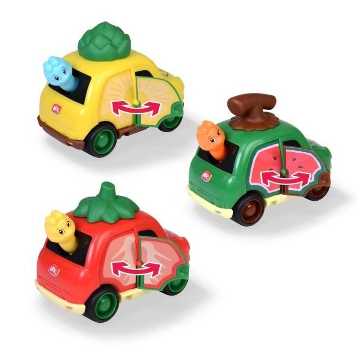 Voiture sonore pour enfant - Dickie - ABC Fruit Friends - Fonctions sonores et accessoires - A partir de 12 mois Voiture sonore pour enfant - Dickie - ABC Fruit Friends - Fonctions sonores et accessoires - A partir de 12 mois