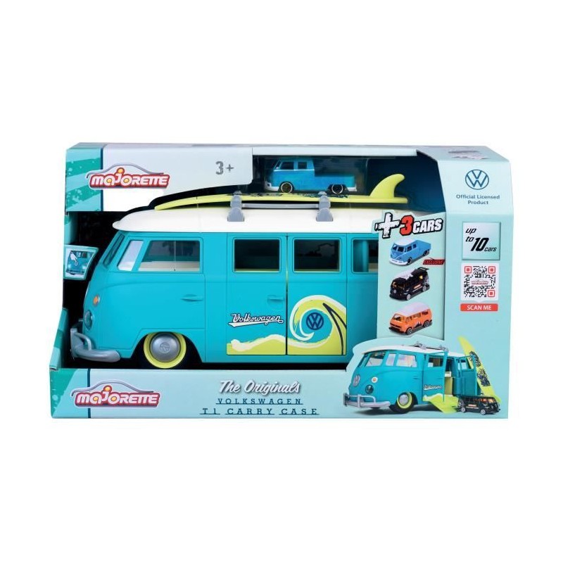 Véhicule miniature - MAJORETTE - Volkswagen T1 35cm - Pack avec 3 vé Véhicule miniature - MAJORETTE - Volkswagen T1 35cm - Pack avec 3 vé