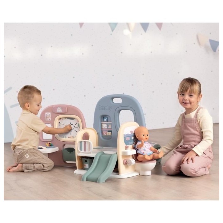 Smoby - Baby Care - Creche 5 Espaces + 27 Accessoires - Poupon jusqu'a 42 cm Smoby - Baby Care - Creche 5 Espaces + 27 Accessoires - Poupon jusqu'a 42 cm