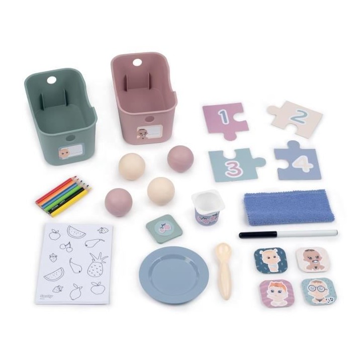 Smoby - Baby Care - Creche 5 Espaces + 27 Accessoires - Poupon jusqu'a 42 cm Smoby - Baby Care - Creche 5 Espaces + 27 Accessoires - Poupon jusqu'a 42 cm