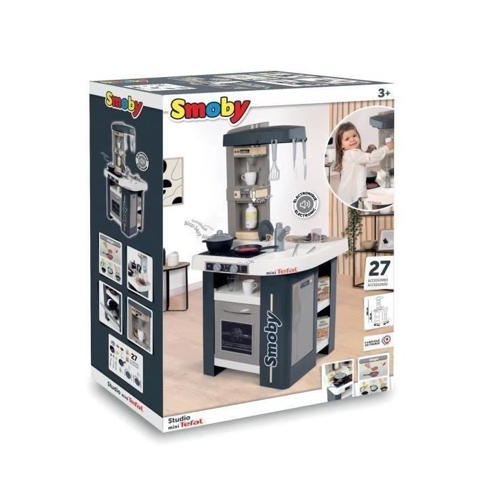 Cuisine Tefal Studio pour enfants - Smoby - 27 accessoires inclus Cuisine Tefal Studio pour enfants - Smoby - 27 accessoires inclus