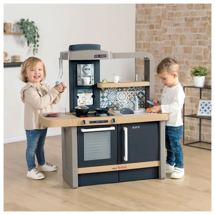 Cuisine évolutive Tefal de Smoby - Pour enfants des 3 ans - Avec plinthes amovibles - 31 accessoires inclus Cuisine évolutive Tefal de Smoby - Pour enfants des 3 ans - Avec plinthes amovibles - 31 accessoires inclus