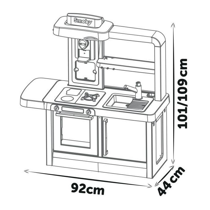 Cuisine évolutive Tefal de Smoby - Pour enfants des 3 ans - Avec plinthes amovibles - 31 accessoires inclus Cuisine évolutive Tefal de Smoby - Pour enfants des 3 ans - Avec plinthes amovibles - 31 accessoires inclus
