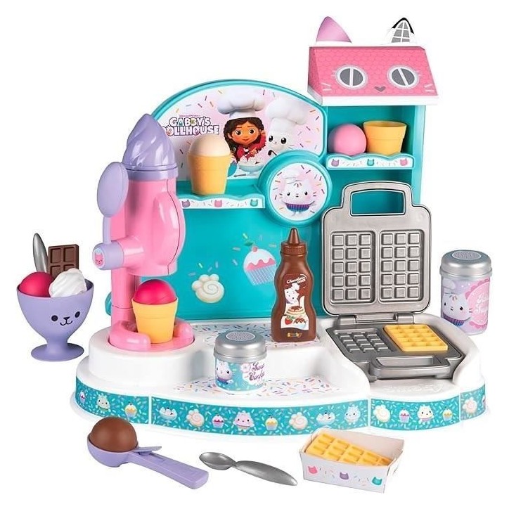 Gabby et la Maison Magique - Marchande de glaces - Smoby - 20 Accessoires - Fabriqué en France Gabby et la Maison Magique - Marchande de glaces - Smoby - 20 Accessoires - Fabriqué en France