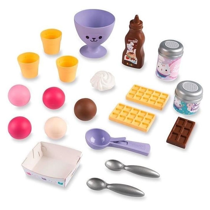 Gabby et la Maison Magique - Marchande de glaces - Smoby - 20 Accessoires - Fabriqué en France Gabby et la Maison Magique - Marchande de glaces - Smoby - 20 Accessoires - Fabriqué en France
