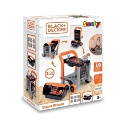 Smoby - Black+Decker - Diable + Boite 3 en 1 - 19 accessoires - Fabriq