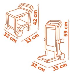 Smoby - Black+Decker - Diable + Boite 3 en 1 - 19 accessoires - Fabriq