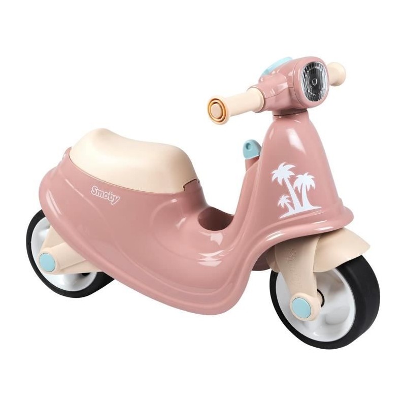 Smoby - Porteur scooter Rose - Coffre a Jouets - Roues silencieuses D Smoby - Porteur scooter Rose - Coffre a Jouets - Roues silencieuses D