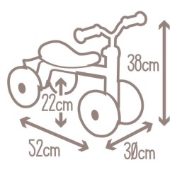 Porteur Rookie Rose en métal pour enfant des 12 mois - Smoby