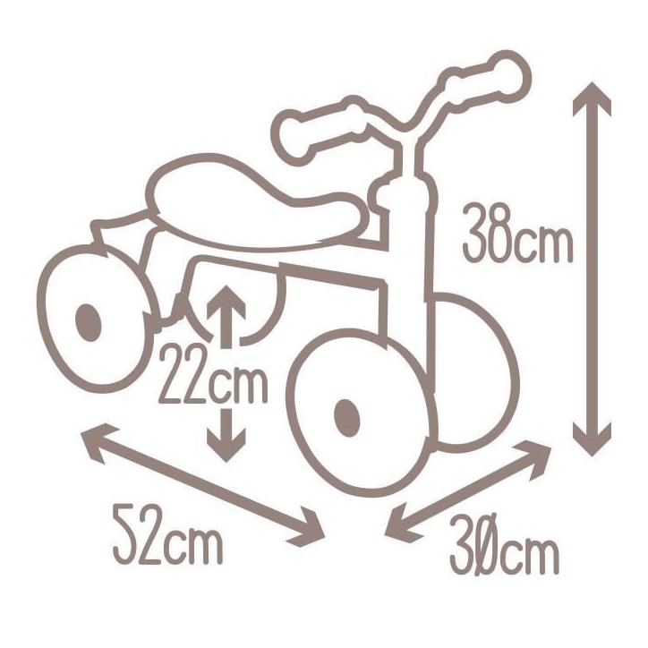 Porteur Rookie Rose en métal pour enfant des 12 mois - Smoby