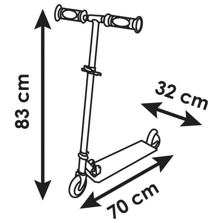 Smoby - Pat' Patrouille Patinette 2 roues - Pliable - Trottinette avec roues silencieuses