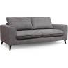 Canapé convertible - 3 places - SOAN - Tissu gris - 202 x 98 x 88 cm