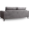 Canapé convertible - 3 places - SOAN - Tissu gris - 202 x 98 x 88 cm