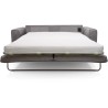 Canapé convertible - 3 places - SOAN - Tissu gris - 202 x 98 x 88 cm