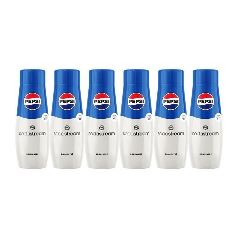 Sodastream - Lot de 6 concentrés PEPSI - 440ml Sodastream - Lot de 6 concentrés PEPSI - 440ml