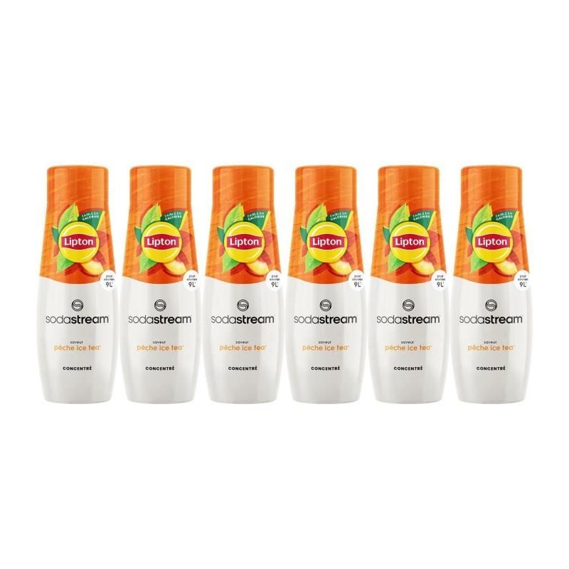 Concentrés SODASTREAM - Lot de 6 concentrés Lipton Ice Tea - Jusqu'a Concentrés SODASTREAM - Lot de 6 concentrés Lipton Ice Tea - Jusqu'a