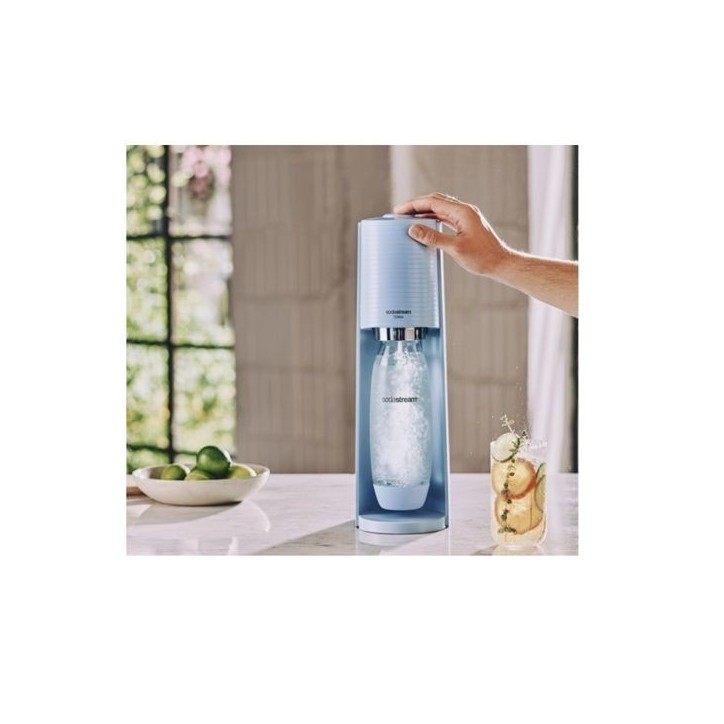 Machine a soda et eau pétillante SODASTREAM - TERRA Bleu - 1 bouteille compatible lave-vaisselle - 1 recharge de gaz 60L Machine a soda et eau pétillante SODASTREAM - TERRA Bleu - 1 bouteille compatible lave-vaisselle - 1 recharge de gaz 60L