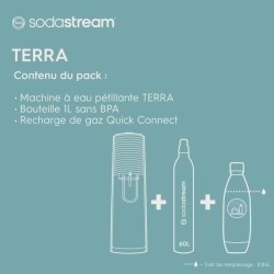 Machine a soda et eau pétillante SODASTREAM - TERRA Bleu - 1 bouteill