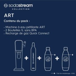 Machine a soda et eau pétillante SODASTREAM - ART Noire - 2 bouteille