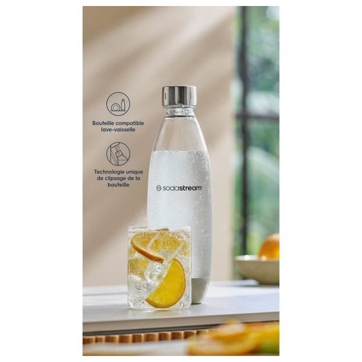Bouteille SODASTREAM - FUSE Métal - Capacité 1L - Compatible lave-vaisselle Bouteille SODASTREAM - FUSE Métal - Capacité 1L - Compatible lave-vaisselle