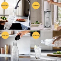 Bouteille SODASTREAM - FUSE Métal - Capacité 1L - Compatible lave-va