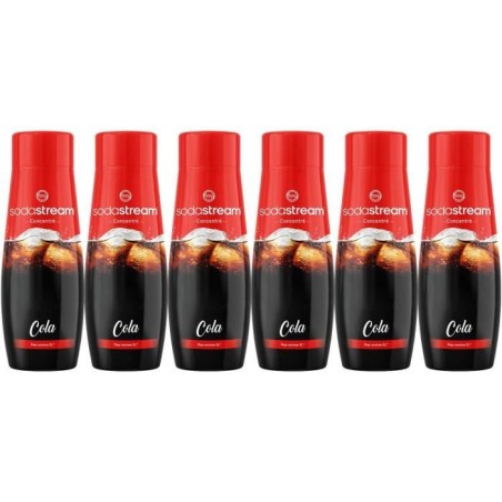 Concentrés SODASTREAM - Lot de 6 concentrés Cola - Jusqu'a 54L de bo