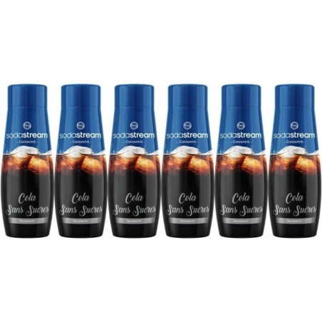 Concentrés SODASTREAM - Lot de 6 concentrés Cola sans sucres - Jusqu