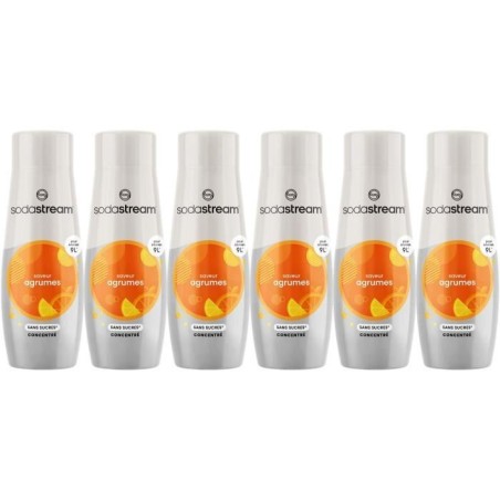 Concentrés SODASTREAM - Lot de 6 concentrés Agrumes sans sucres - Ju