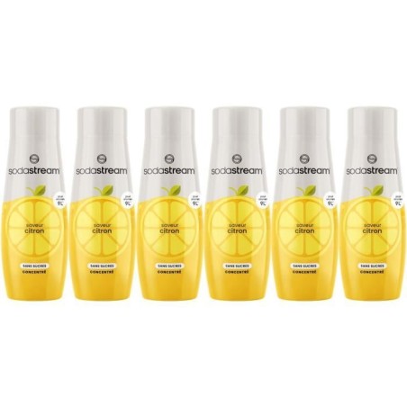 Concentrés SODASTREAM - Lot de 6 concentrés Citron sans sucres - Jus