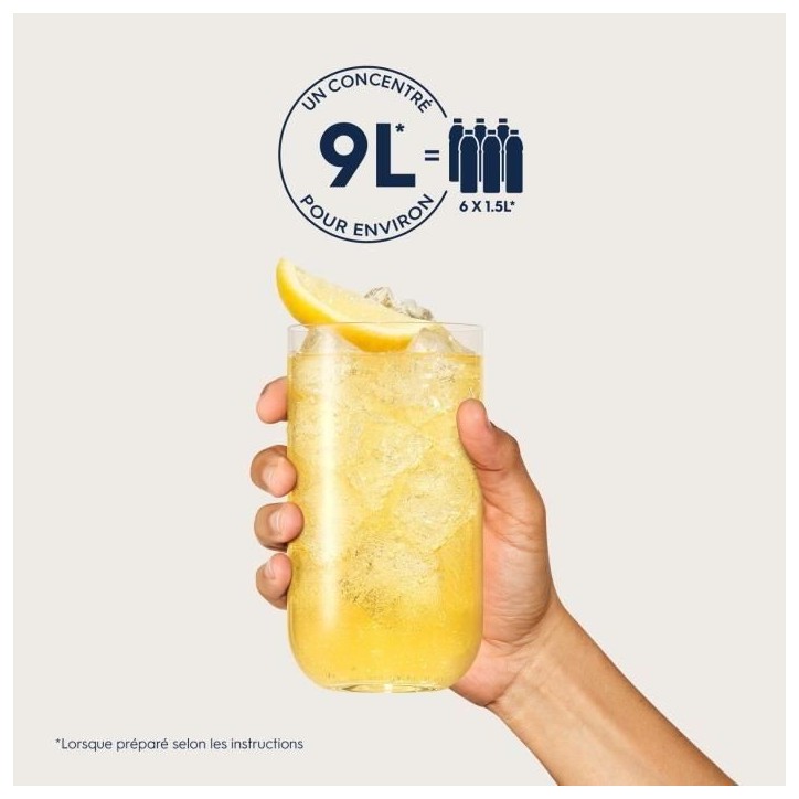 Concentrés SODASTREAM - Lot de 6 concentrés Citron sans sucres - Jusqu'a 54L de boissons - 440 ml Concentrés SODASTREAM - Lot de 6 concentrés Citron sans sucres - Jusqu'a 54L de boissons - 440 ml