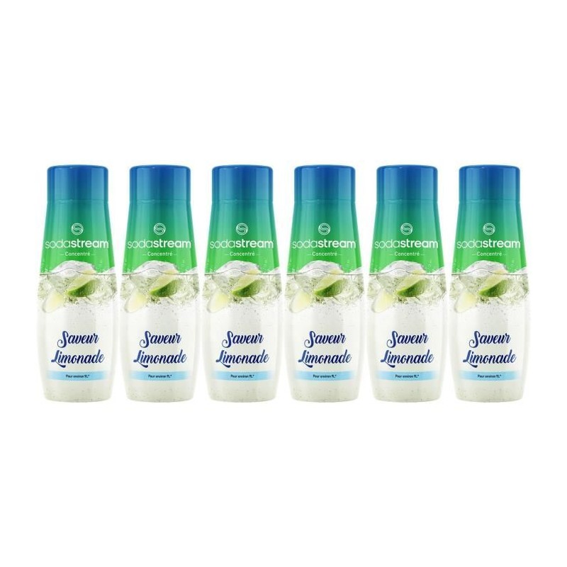 Concentrés SODASTREAM - Lot de 6 Concentrés Limonade - Jusqu'a 54L d Concentrés SODASTREAM - Lot de 6 Concentrés Limonade - Jusqu'a 54L d