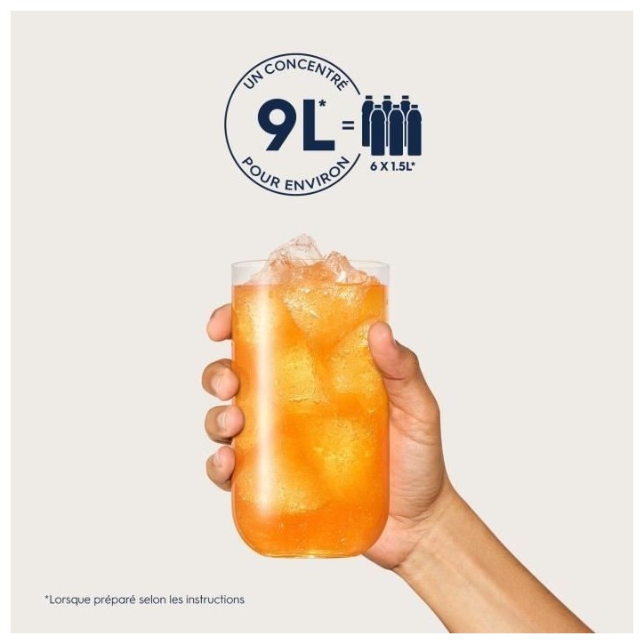 Concentrés SODASTREAM - Lot de 6 concentrés Orange - Jusqu'a 54L de boissons - 440 ml Concentrés SODASTREAM - Lot de 6 concentrés Orange - Jusqu'a 54L de boissons - 440 ml