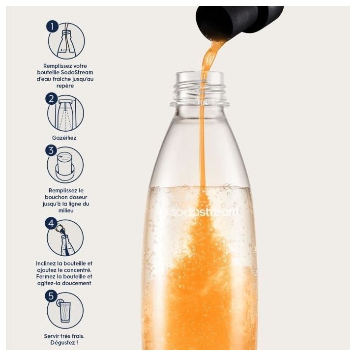 Concentrés SODASTREAM - Lot de 6 concentrés Orange - Jusqu'a 54L de boissons - 440 ml Concentrés SODASTREAM - Lot de 6 concentrés Orange - Jusqu'a 54L de boissons - 440 ml