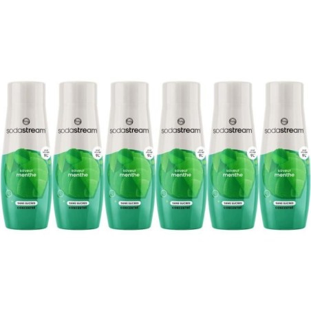 Concentrés SODASTREAM - Lot de 6 concentrés Menthe sans sucres - Jus