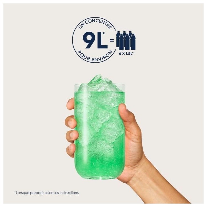 Concentrés SODASTREAM - Lot de 6 concentrés Menthe sans sucres - Jusqu'a 54L de boissons - 440 ml Concentrés SODASTREAM - Lot de 6 concentrés Menthe sans sucres - Jusqu'a 54L de boissons - 440 ml