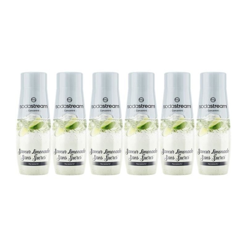 Concentrés SODASTREAM - Lot de 6 concentrés Limonade sans sucres - J Concentrés SODASTREAM - Lot de 6 concentrés Limonade sans sucres - J